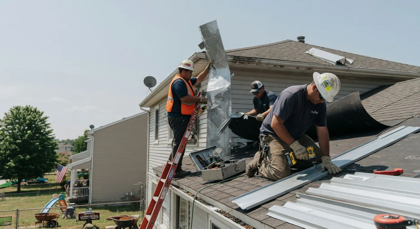 Storm Damage Metal Roof Repair in Peggs, OK
